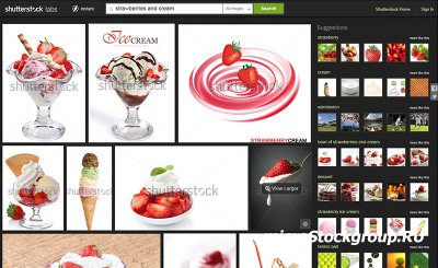 Поисковый сайт Instant от микростока Shutterstock
