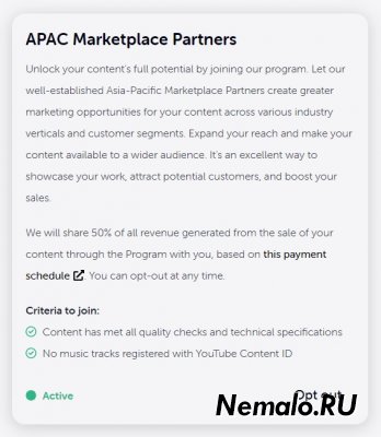 Новая партнерская программа Motionelements - APAC Marketplace Partners