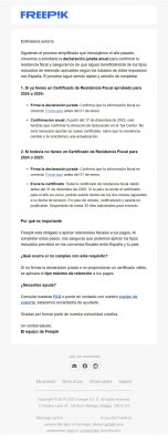 Freepik - сертификат налогового резидентства 2026